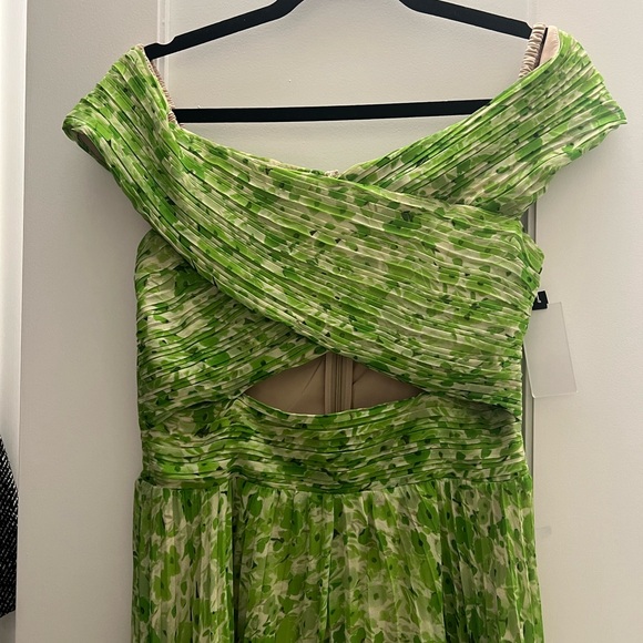 ASTR the Label | Leonara Pleated Midi Dress in Green Floral - Picture 6 of 10